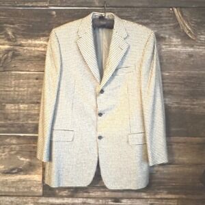 Hickey Freeman Premium Cashmere Houndstooth Blazer | Late 90s–Early 2000s